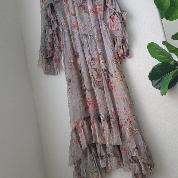 Zimmerman Floating Floral Print Chiffon-Silk Maxi Dress - Picture 9 of 16